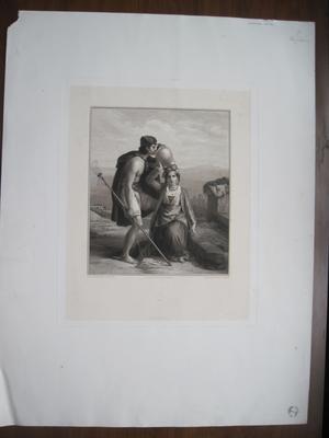 Jeune fille de Procida donnant à boire à un pêcheur