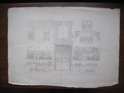 Relevés de détails architecturaux et projets de restauration de l'arc de Titus à Rome : Détails des reliefs