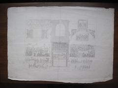 Relevés de détails architecturaux et projets de restauration de l'arc de Titus à Rome : Détails des reliefs