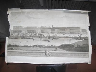 Prospetto della Gran Fabbrica dell'Ospizio Apostolico di S Michele on Roma