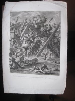 Scène de l'histoire d'Alexandre : Bataille du Pont Milvius