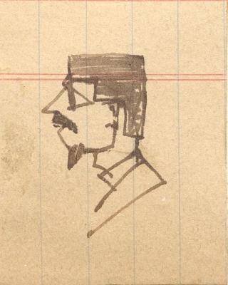 Jules-Auguste Leroux de profil