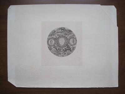 Tondo à motif de scènes de chasse