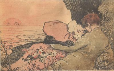Couple au coucher de soleil