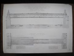 Projet pour un pont à trois ordres sur Tibre . perspectives