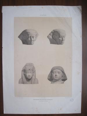 Tetes de statues égyptiennes