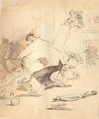 René Patouillard dans un musée