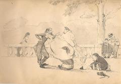 Pensionnaires sur la terrasse du Bosco