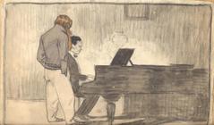 Lucien Brasseur et Marcel Samuel-Rousseau au piano
