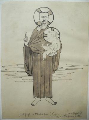 Saint-Joseph (Laurent) et l’Enfant Jésus, d’après une peinture byzantine