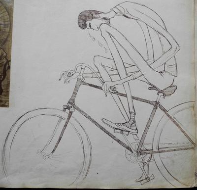 Henri Rabaud sur une bicyclette