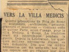 Vers la Villa Médicis... (article) 