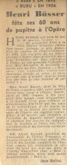 Article : Henri Büsser fête ses 60 ans de pupitre à l’Opéra