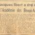 Article : M. Jacques Ibert a été reçu à l’Académie des Beaux-Arts