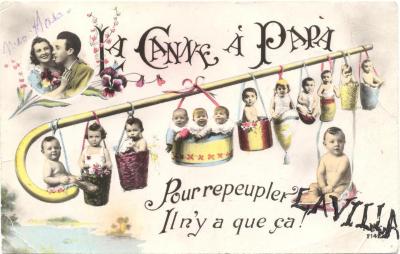 Carte postale : La canne à papa