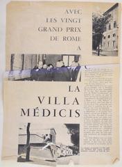 Article : Avec les vingt Grand Prix de Rome à la Villa Médicis - 1