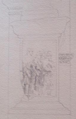 Arc de Septime Sévère à Rome : reliefs d’une des bases des colonnes avec des figures de captifs