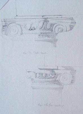 Temple de Saturne à Rome ? : détails des chapiteaux ioniques