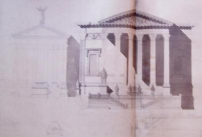 Temple de la Concorde à Rome : restitution de l’élévation