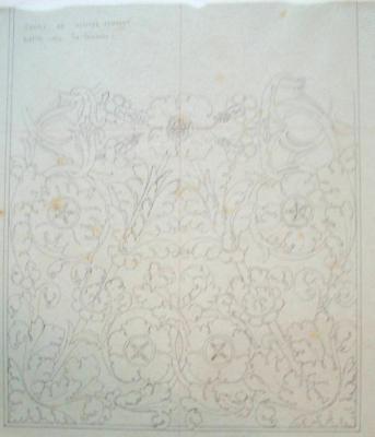 Rome, temple de Vespasien et Titus : soffite entre les colonnes