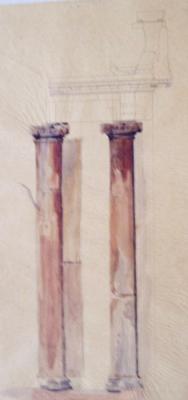 Temple de Saturne à Rome : deux colonnes