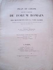 Plan et coupe d’une partie du Forum romain