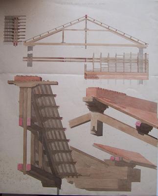 Rome, basilique Saint-Paul hors les murs : détails de la charpente