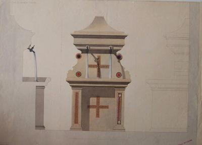 Rome, cloitre de l’église saint Alexis: fontaine