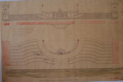 Plan et élévation du port de Ripetta sur le Tibre