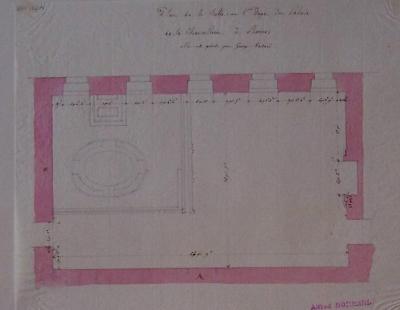 Palais de la Chancellerie : plan de la salle des Cent Jours 