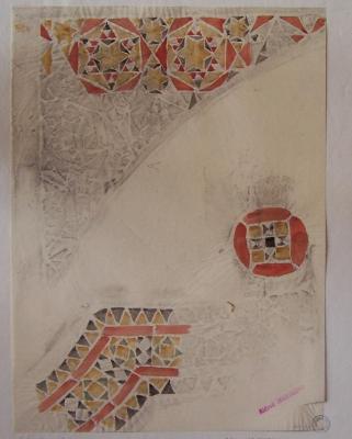 Eglise Saint-Laurent hors les murs : détails de pavement cosmatesque