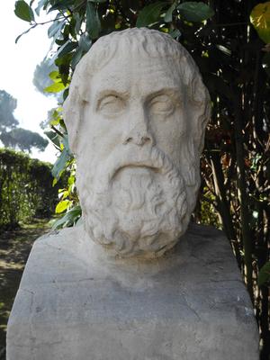 Hermès avec portrait de Sophocle