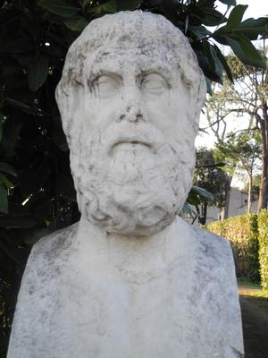 Hermès avec portrait de Sophocle