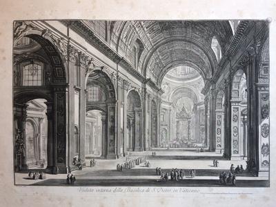 Veduta interna della Basilica di S. Pietro in Vaticano (Vedute di Roma)