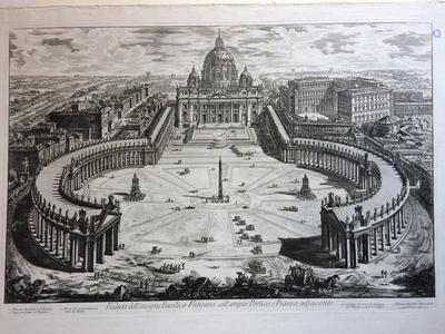 Veduta dell'insigne Basilica Vaticana coll'ampio Portico, e Piazza adjacente (in Vedute di Roma)