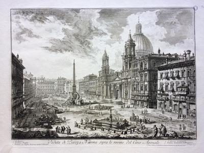 Veduta di Piazza Navona sopra le rovine del Circo Agonale