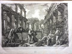 Différentes vues de quelques Restes de trois grands Edifices qui subsistent encore dans le milieu de l'ancienne Ville de Pesto autrement Posidinia qui est située dans la Lucanie (in Différentes vues de quelques Restes de trois grands Edifices qui subsistent encore dans le milieu de l'ancienne Ville de Pesto autrement Posidinia qui est située dans la Lucanie) 