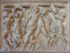 Tirage d'un sarcophage : Dionysos ivre entre Satyres et Ménades